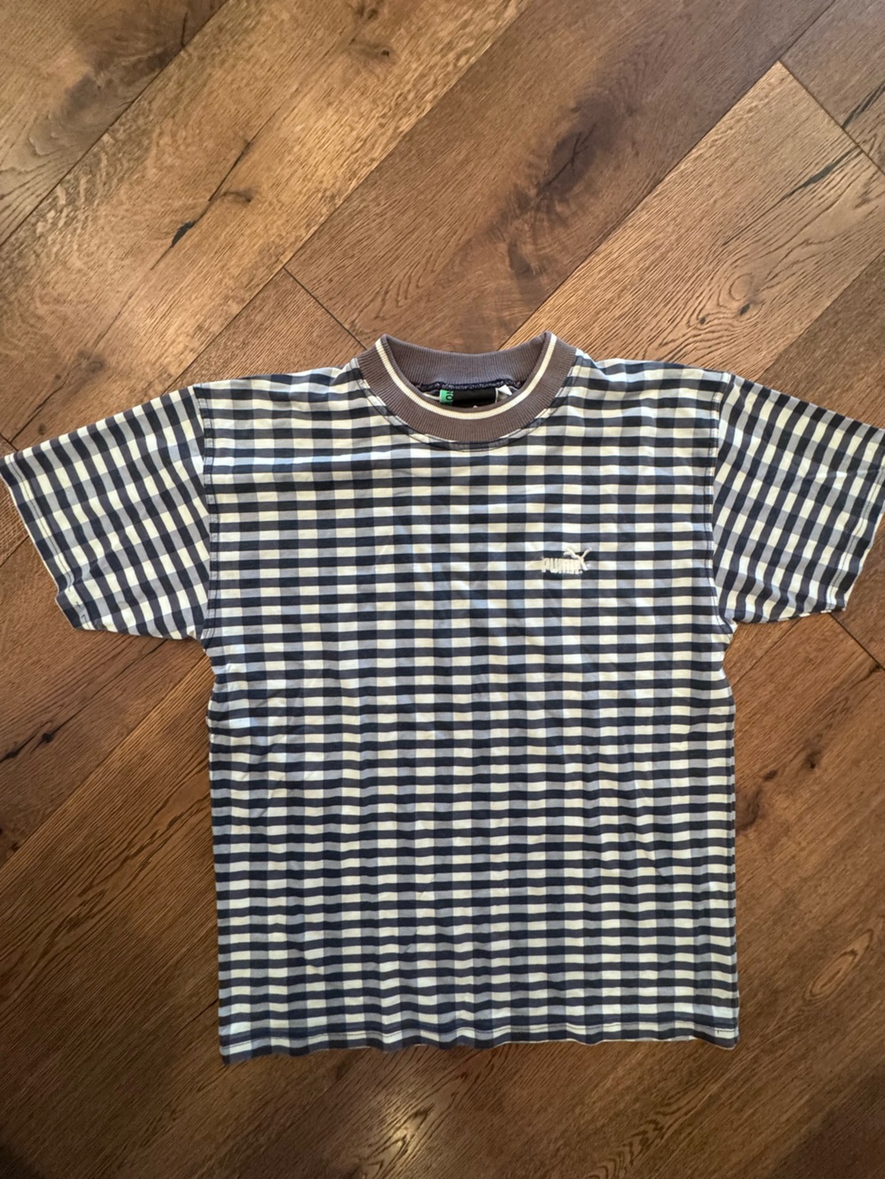 Puma Navy & White Striped Short-Sleeve Tee